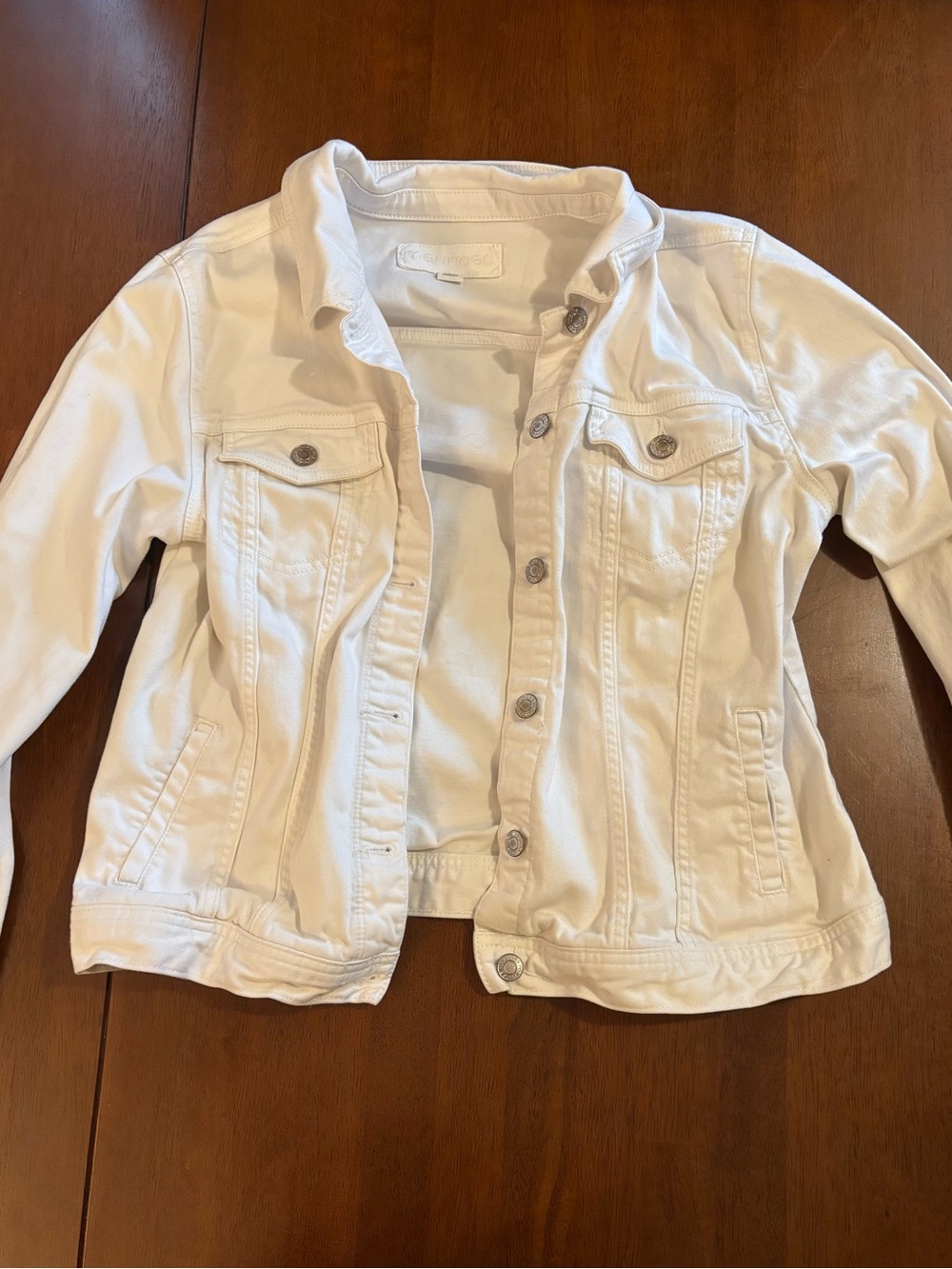 Women’s White Denim Jacket - Classic Button-Up Style